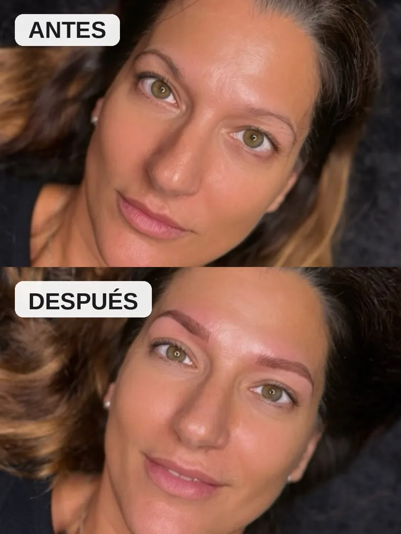 Antes y después de cejas, clienta 3